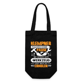 Klempner Machen keine Pause - Geschenkbeutel für Flaschen - Schwarz - Vorne