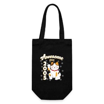 2005 Anniversaire Génial depuis Chat Maneki neko - Sac à bouteille - noir - Devant