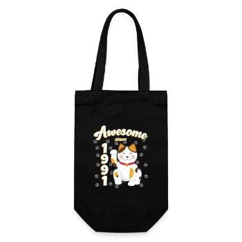 1991 Anniversaire Génial depuis Cat Maneki neko - Sac à bouteille - noir - Devant