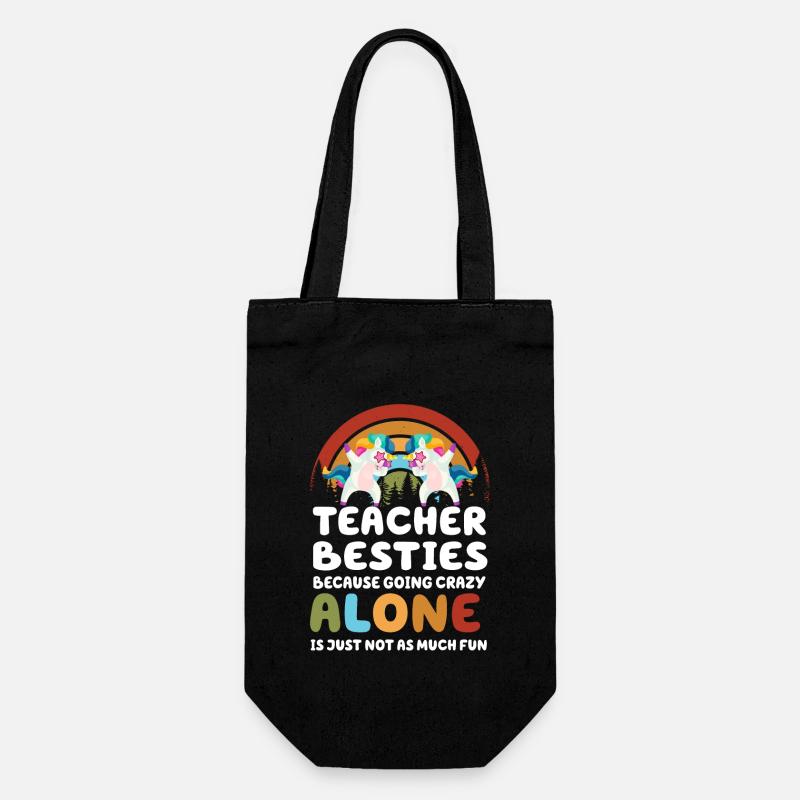 Les meilleurs amis des enseignants parce qu’ils deviennent fous - Sac à bouteille - noir