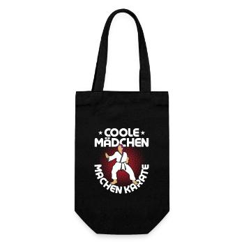 Filles cool faisant des arts martiaux d’entraînement de karaté - Sac à bouteille - noir - Devant