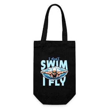 Swimmer I Don't Swim I Fly Loves Diving Swimmers - Gift Bag for Bottles - black - Front