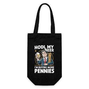 Stock market traders, forex traders, investor trading - Gift Bag for Bottles - black - Front
