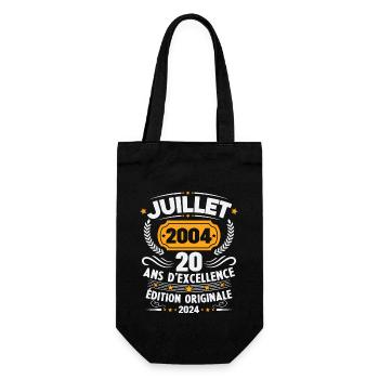 Vintage Juillet 2004 Cadeau D'anniversaire 20 Ans - Sac à bouteille - noir - Devant