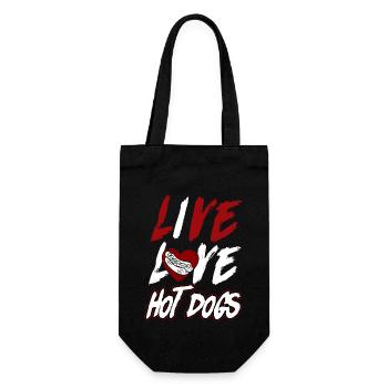 Hot Dog Adult Live Love Hot Dogs - Gift Bag for Bottles - black - Front