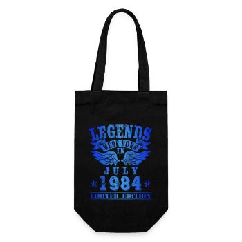 Legends were born in July 1984 Birthday - Gift Bag for Bottles - black - Front