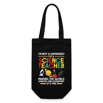 Science Teacher School Teacher Biology Chemistry P - Gift Bag for Bottles - black - Front
