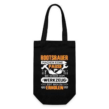 Boat builders don't take a break - Gift Bag for Bottles - black - Front