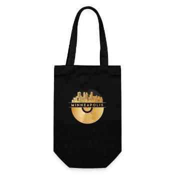 Vinyl Record Disco Music Skyline-Minneapolis - Gift Bag for Bottles - black - Front