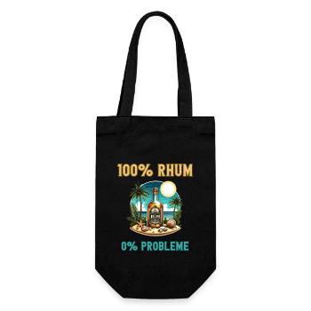 Rum 100% alcohol aperitif Caribbean humor with friends - Gift Bag for Bottles - black - Front