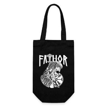 Proud Norse Viking Papa Vathor Father - Gift Bag for Bottles - black - Front
