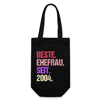 Valentine's Day Best Wife Since 2004 - Gift Bag for Bottles - black - Front