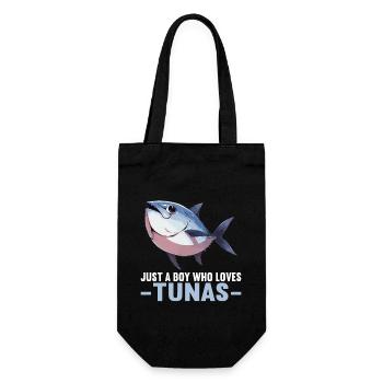 Tuna Thunfische Thunfisch - Geschenkbeutel für Flaschen - Schwarz - Vorne
