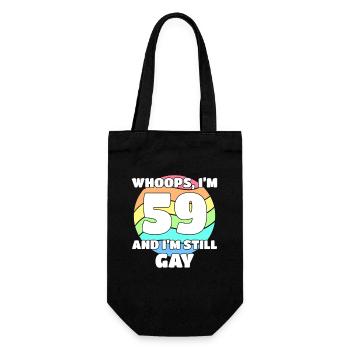 Lustige Gay Pride - 59. Geburtstag 59 BDay Lesben - Geschenkbeutel für Flaschen - Schwarz - Vorne