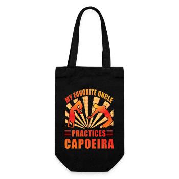 Mein Lieblingsonkel praktiziert Capoeira - Geschenkbeutel für Flaschen - Schwarz - Vorne