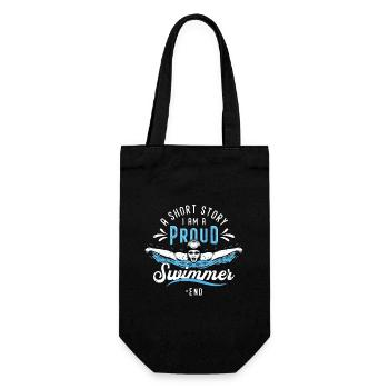 Swimmer A Short Story I Am A Proud Swimming Coach - Gift Bag for Bottles - black - Front