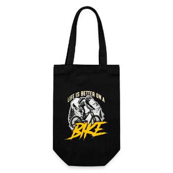Cyclist Life Is Better On A Bike Mountain Biking - Gift Bag for Bottles - black - Front
