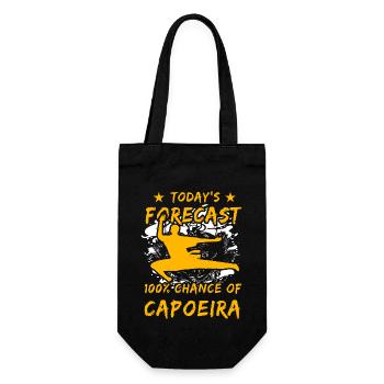 heutige Vorhersage: 100% Chance auf Capoeira - Geschenkbeutel für Flaschen - Schwarz - Vorne