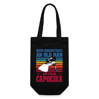 Ne sous-estimez jamais un vieil homme qui s’entraîne à la capoeira - Sac à bouteille - noir - Devant