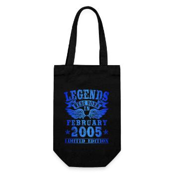 Les légendes sont nées le jour de l'anniversaire de février 2005 - Sac à bouteille - noir - Devant