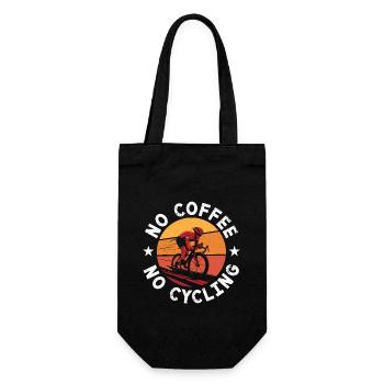 Cyclist No Coffee No Loves Road Bike Coffee Lover - Gift Bag for Bottles - black - Front
