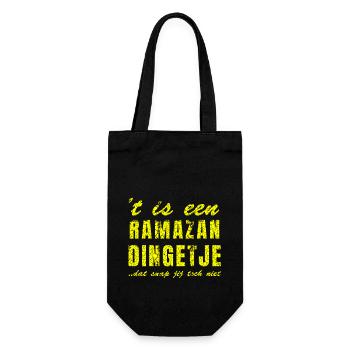 Personalised quote shirt design Ramazan - Gift Bag for Bottles - black - Front