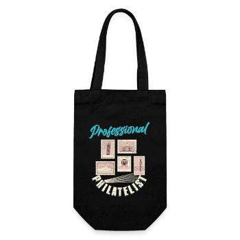 Expert in Stamps: The Professional Philatelist - Gift Bag for Bottles - black - Front