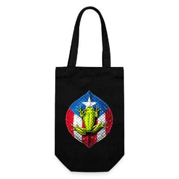 Puerto Rico Flag Coqui Frog - Gift Bag for Bottles - black - Front