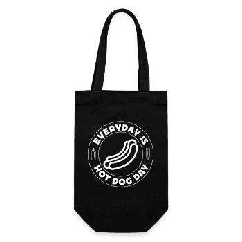 Hot Dog Adult Every Day Is Hot Dog - Gift Bag for Bottles - black - Front