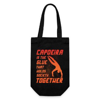 Capoeira is the glue that holds society together - Gift Bag for Bottles - black - Front