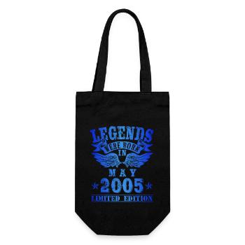 Les légendes sont nées le jour de l'anniversaire de mai 2005 - Sac à bouteille - noir - Devant
