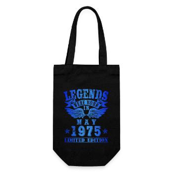 Legends were born in May 1975 Birthday - Gift Bag for Bottles - black - Front