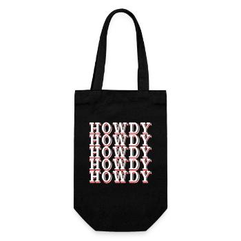 Western Country Texas Cowboyhut - Geschenkbeutel für Flaschen - Schwarz - Vorne
