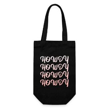 Western Country Texas Cowboy Hat - Gift Bag for Bottles - black - Front