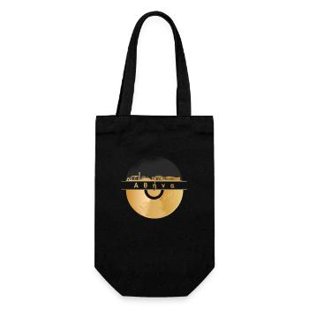 Vinyl Record - Skyline-Greece-Athens - Gift Bag for Bottles - black - Front