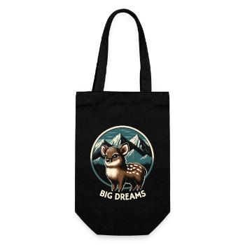 Cute Pudu Deer South America Cartoon Deer - Gift Bag for Bottles - black - Front