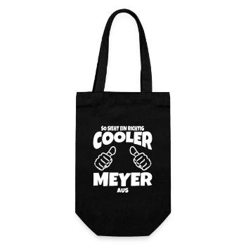 So sieht ein richtig cooler Meyer aus - Geschenkbeutel für Flaschen - Schwarz - Vorne