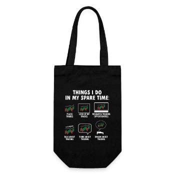 Trading Crypto Stock Market Investor Day Trader - Gift Bag for Bottles - black - Front