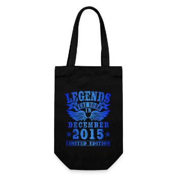 Legends were born in Dezember 2015 Geburtstag - Geschenkbeutel für Flaschen - Schwarz - Vorne