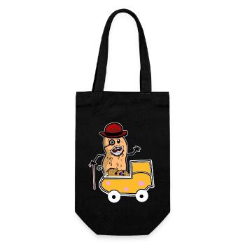 Cacahuète Grand-père Bébé Naissance Famille Noix Grand-père - Sac à bouteille - noir - Devant