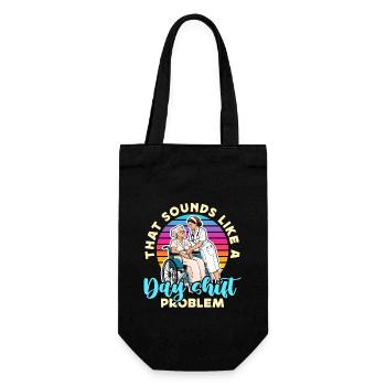 Geriatric Nurse That Sounds Like A Day Nursing - Gift Bag for Bottles - black - Front