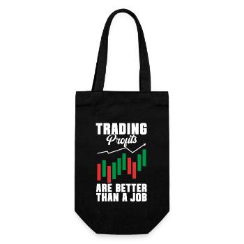Trading Crypto Stock Market Investor Day Trader - Gift Bag for Bottles - black - Front