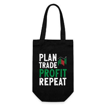 Trading Crypto Stock Market Investor Day Trader - Gift Bag for Bottles - black - Front