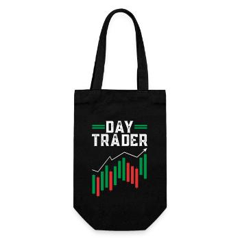 Trading Crypto Stock Market Investor Day Trader - Gift Bag for Bottles - black - Front
