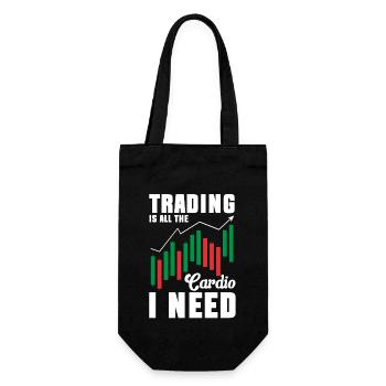 Trading Crypto Stock Market Investor Day Trader - Gift Bag for Bottles - black - Front