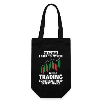 Trading Crypto Stock Market Investor Day Trader - Gift Bag for Bottles - black - Front
