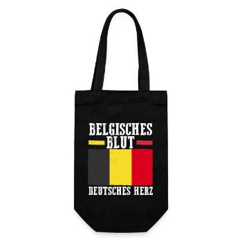 Belgian Belgian German Heart Belgium - Gift Bag for Bottles - black - Front
