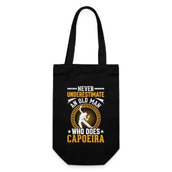 Never underestimate an old man who does capoeira - Gift Bag for Bottles - black - Front