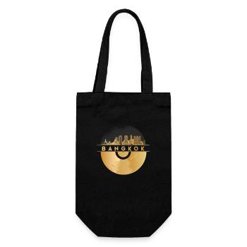 Vinyl Record Music Skyline-Thailand-Bangkok - Gift Bag for Bottles - black - Front