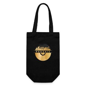 Vinyl Record Music Skyline-USA-Phoenix - Gift Bag for Bottles - black - Front